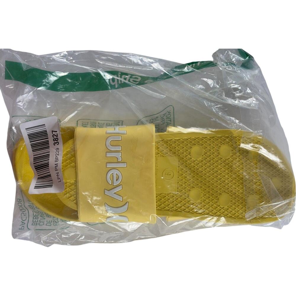 Hurley Womens Hawker Slip On Sandals Citron Pulse Yellow Size 9 - New